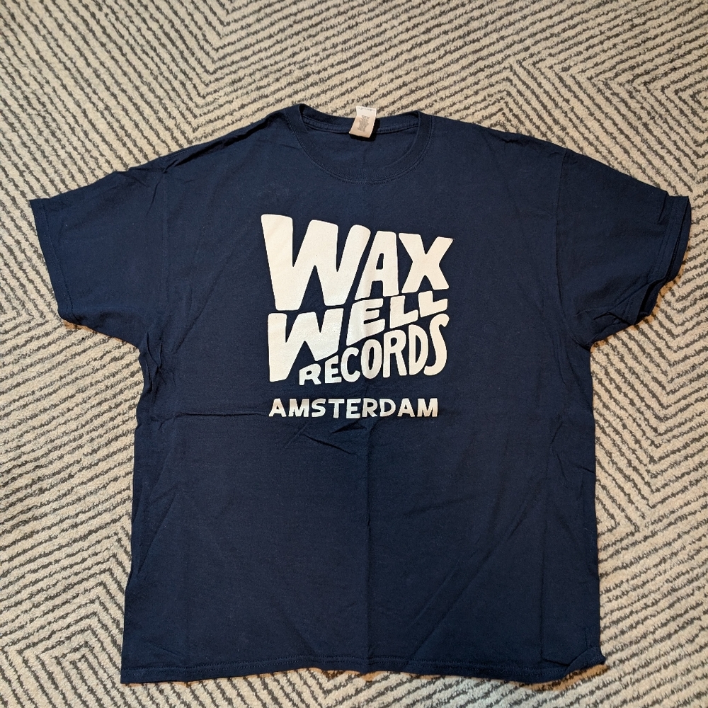 Gildan Navy Wax Well Records Amsterdam Tee